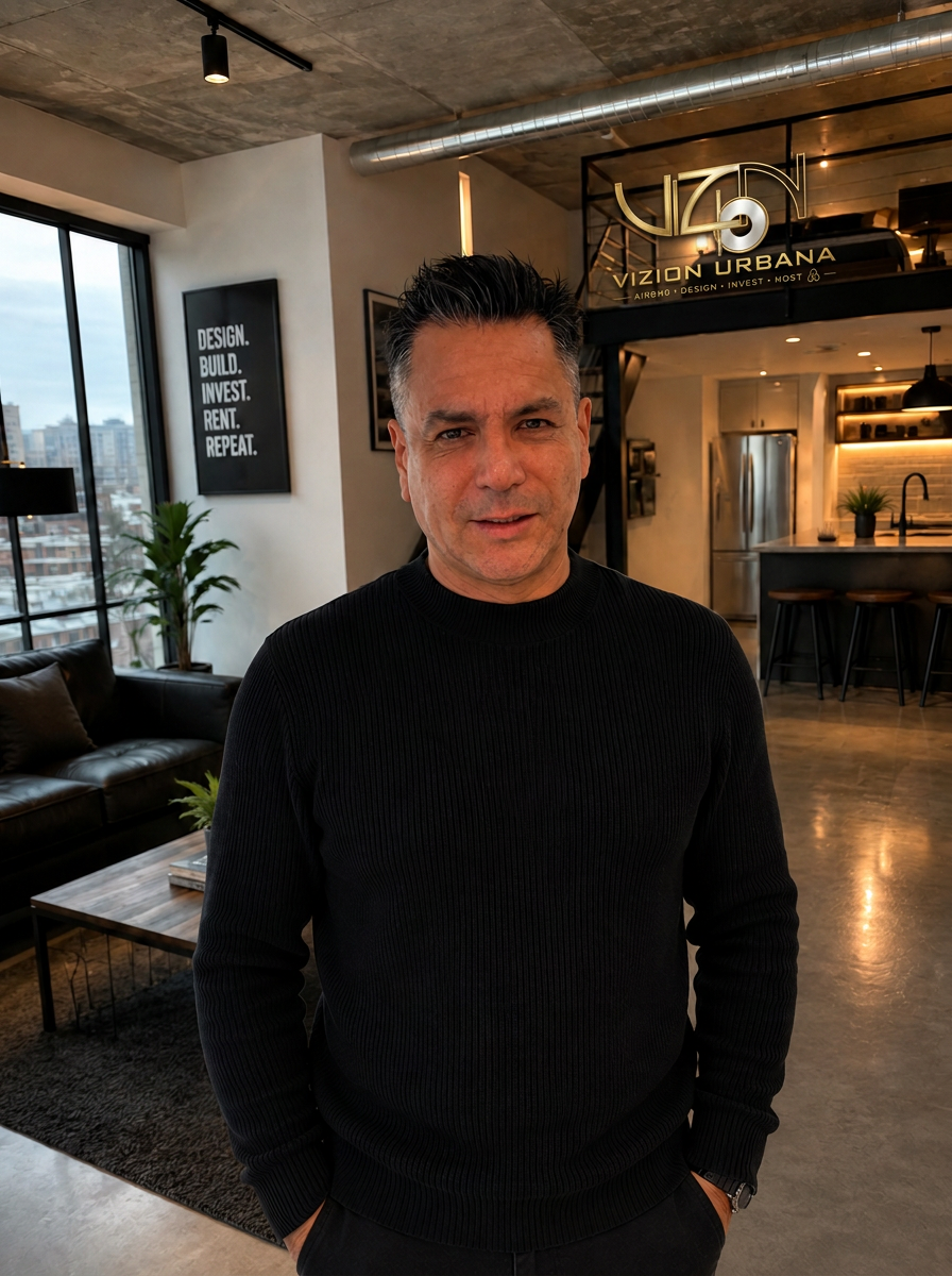 Diego Reyes, creador del método, en un loft de diseño